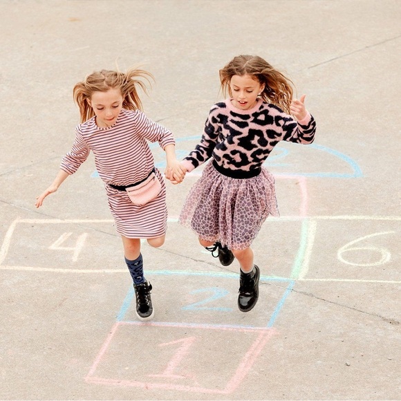 Deux par Deux Pink and Black Fuzzy Sweater - Picture 3 of 10